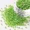 12/0 Glass Seed Beads, Trans. Colors Rainbow, Round, Green Yellow,
Size: about 2mm in diameter, hole:1mm, about 6666pcs/100g