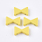 Spray Painted Alloy Multi-Strand Links, For Tile Elastic Bracelets Making, Bowknot, Yellow, 8x13x4mm, Hole: 1mm