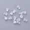 Plastic Ear Nuts, Earring Backs, Clear, 6x4.5mm, Hole: 0.5mm