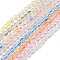 Transparent Glass Beads Strands, Hand Drawn Beads, wiuth Enamel, Round, Mixed Color, 12~2.5mm, Hole: 1.2mm, about 30pcs/strand, 13.58 inch(34.5cm)