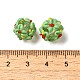 手作りランプワークビーズ  花  ライム  11~13mm  穴：1.2mm&nbsp;LAMP-B025-03A-06-3