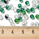 ガラスビーズ  多面カット  ロンデル  濃い緑  4x3mm  穴：0.4mm  約6800個/500g&nbsp;EGLA-A034-LM4mm-24-4