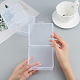 Ppプラスチックボックス  フリップカバー  長方形  ホワイト  9.8x10.2x5cm  インナーサイズ：8.9x9.7センチメートル&nbsp;CON-BC0001-35-3