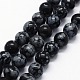 Natural Snowflake Obsidian Beads Strands&nbsp;G-I199-36-6mm-1
