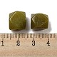 天然な白翡翠染めビーズ  長方形  多面カット  オリーブドラブ  10.5~12x10~11.5x9~11.5mm  穴：1.2mm&nbsp;G-B070-06-3