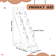 キャップ収納ラック  ベースボールキャップディスプレイスタンド  透明  63.5x203x300mm&nbsp;AJEW-WH0038-69A-2