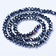 Electroplate Glass Beads Strands&nbsp;EGLA-A044-P1mm-B18-2