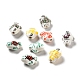 Handmade Printed Porcelain Beads&nbsp;PORC-F005-03-1
