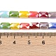 電気メッキガラスビーズセット  長方形  多面カット  グラデーションカラー  ミックスカラー  7x4x3.5mm  穴：1mm  約60~63個/連  16.14''~16.92''（41~43センチメートル）&nbsp;EGLA-D300-05-11-2