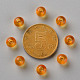 透明なアクリルビーズ  ラウンド  オレンジ  6x5mm  穴：1.8mm  約4400個/500g&nbsp;MACR-S370-A6mm-724-3