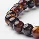 Natural Tiger Eye Round Bead Stretch Bracelets&nbsp;BJEW-L594-D08-2