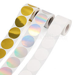 3 Rolls 3 Styles Vinyl Plastic Printable Holographic Stickers&nbsp;OFST-TA0001-10D