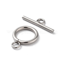 Non-Tarnish 304 Stainless Steel Ring Toggle Clasps&nbsp;STAS-A092-09H-P