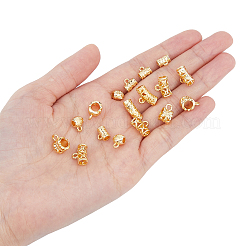 30Pcs 5 Style Brass Tube Bails&nbsp;KK-FH0005-92