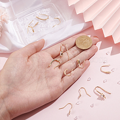 12Pcs 6 Styles Brass Cubic Zirconia Earring Hooks&nbsp;KK-BC0010-16