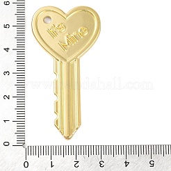 ラックメッキ合金ペンダント  カドミウムフリー＆ニッケルフリー＆鉛フリー  キー  ゴールドカラー  56.5x28.5x2.5mm  穴：3mm&nbsp;PALLOY-P306-05G