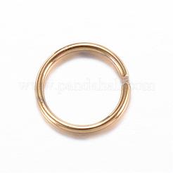 304ステンレススチールオープン丸カン  ラウンド  18KGP本金メッキ  13x1.5mm  15ゲージ  内径：10mm&nbsp;STAS-F030-01