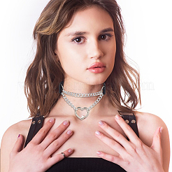 3Pcs 3 Styles Punk-style Imitation Leather Chocker Necklaces&nbsp;NJEW-CL0001-25