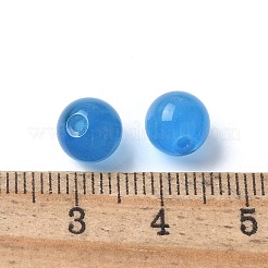 キャッツアイビーズ  ラウンド  片穴パーツ用  コーンフラワーブルー  8mm  穴：1mm&nbsp;CE-P003-01A-03