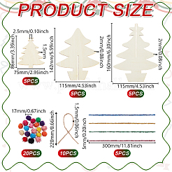 1 Bag Unfinished Wooden Christmas Trees&nbsp;WOOD-GA0002-01
