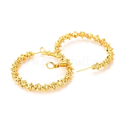 Brass Hoop Earrings&nbsp;EJEW-F273-05G