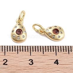 Brass Micro Pave Cubic Zirconia Charms&nbsp;KK-C051-02G-03