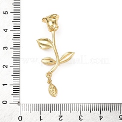 真鍮チャーム  花  ラックめっき  長持ちメッキ  鉛フリー＆カドミウムフリー  丸カン付き  18KGP本金メッキ  32.5x20x9mm  穴：3.5mm&nbsp;KK-K408-37G