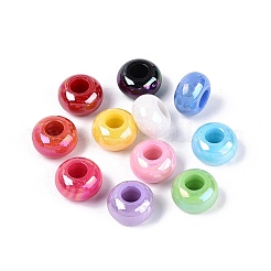 AB Plating Opaque Acrylic European Beads&nbsp;OACR-Q200-23