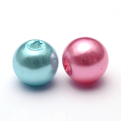 パール調アクリルビーズ  染め  ラウンド  ミックスカラー  6x5.5mm  穴：1.5~2mm  約4500個/ポンド&nbsp;PL609