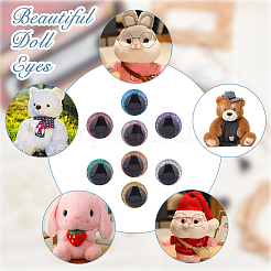 48 Sets 8 Colors Plastic Doll Craft Eyes&nbsp;FIND-FH0008-82