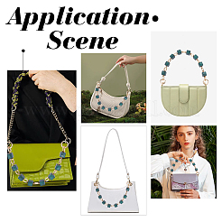 Square Acrylic Curb Chain Bag Strap&nbsp;FIND-WH0092-29B