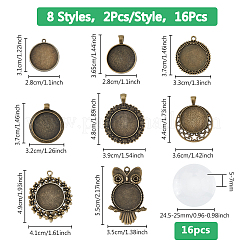 DIY Flat Round Pendant Jewelry Kits&nbsp;DIY-DC0003-24