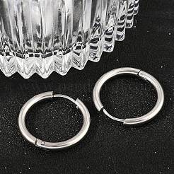 202 Stainless Steel Huggie Hoop Earrings&nbsp;X-EJEW-F111A-20mm-P01
