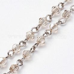 Handmade Electroplate Glass Beads Chains&nbsp;AJEW-JB00285