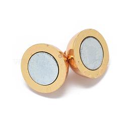 Rack Plating Brass Magnetic Clasps with Loops&nbsp;KK-F801-02C-G