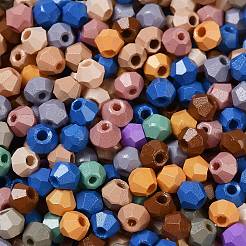 焼付塗装ガラスシードビーズ  双円錐形  ミックスカラー  4.5x4mm  穴：1mm  約5232個/ポンド&nbsp;SEED-C004-01R