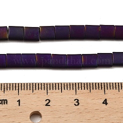 Electroplated Frosted Non-magnetic Synthetic Hematite Beads Strands&nbsp;G-G089-B01-05