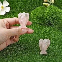 エンジェルナチュラルローズクォーツホームディスプレイデコレーション  38~40x27~28x13~14mm&nbsp;DJEW-YW0001-05B