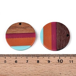 Resin & Walnut Wood Pendants&nbsp;RESI-T057-40