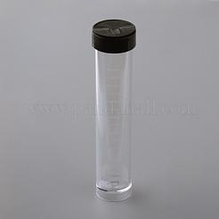 プラスチックビーズ収納ケース  ボトル  コラム  透明  10.6x2.1cm  容量：20ml（0.67液量オンス）&nbsp;CON-S041-01