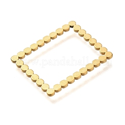 イオンプレーティング（IP）201ステンレススチールリンクリング  長方形  18KGP本金メッキ  20x16x1mm&nbsp;STAS-I313-02F-G