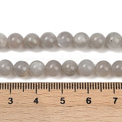 ナチュラル グレー ムーンストーン ビーズ 連売り  ラウンド  6mm  穴：0.8mm  約64個/連  15.55''（39.5センチメートル）&nbsp;G-G206-A01-6mm