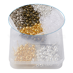 Brass Ball Post Stud Earring Findings&nbsp;KK-CD0001-04