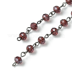 Handmade Glass Beaded Chains for Necklaces Bracelets Making&nbsp;AJEW-JB00132-02
