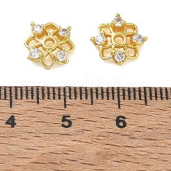 Brass Micro Pave Cubic Zirconia Bead Caps&nbsp;CU-CBAE9B1-09G