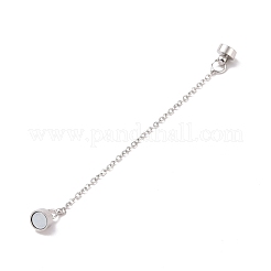 Brass Magnetic Clasp with Cable Safety Chain&nbsp;KK-F839-035P