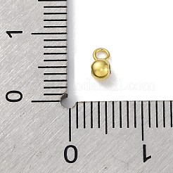 925 スターリングシルバーのチューブベイル  ラウンド  ゴールドカラー  5.5x3x2.5mm  穴：1.6mm&nbsp;LS-STER-D301-05G