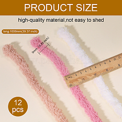 プラスチック製の目と鼻のセットが付いた DIY のぬいぐるみシェニール棒  キッズクラフト素材  ミックスカラー  1000x9mm&nbsp;DIY-WH0170-45