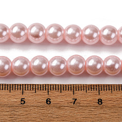 Baking Paint Pearlized Glass Pearl Round Bead Strands&nbsp;HY-XCP0001-28