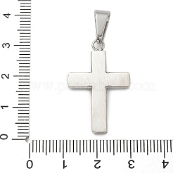 304ステンレスペンダント  クロスチャーム  ガラスと  ブラック  30x19x3mm  穴：8.5x5mm&nbsp;STAS-G346-29P-04